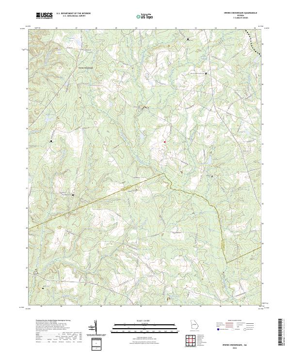 USGS Topographic Map – Irwins Crossroads