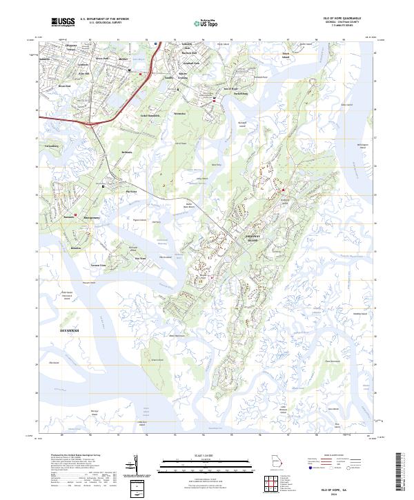USGS Topographic Map – Isle of Hope