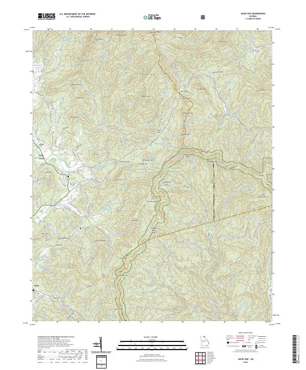 USGS Topographic Map – Jacks Gap