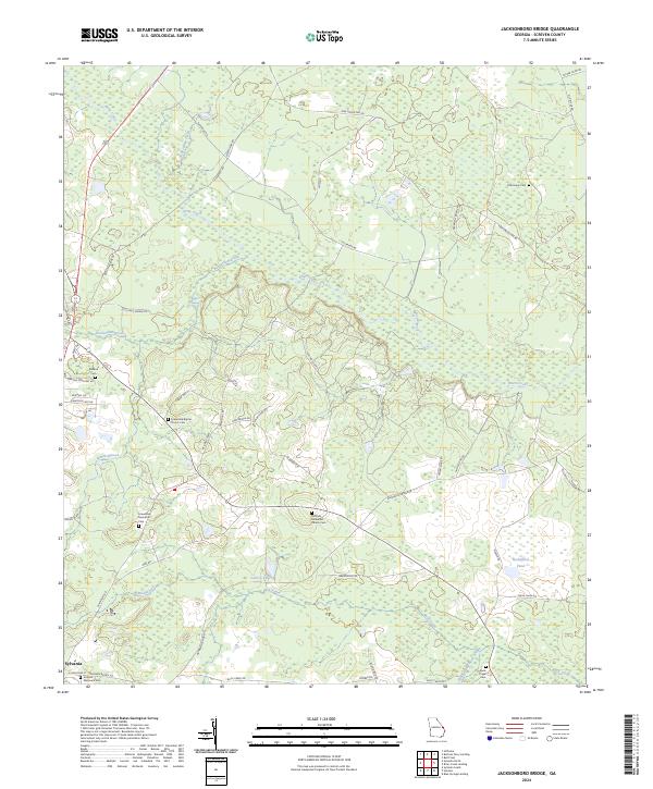 USGS Topographic Map – Jacksonboro Bridge