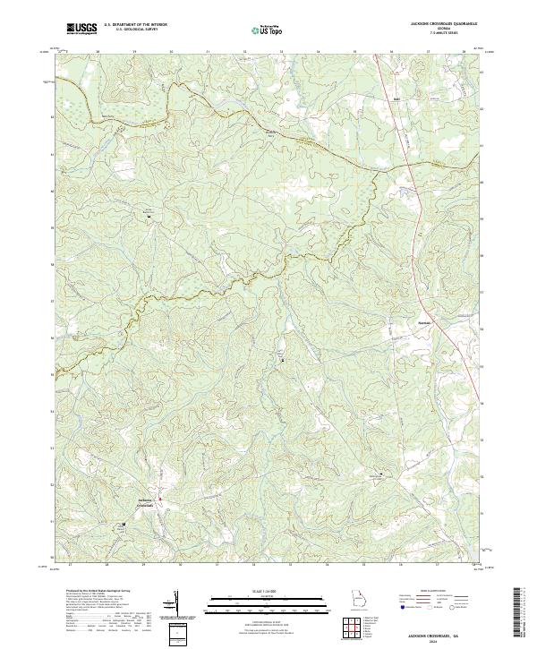 USGS Topographic Map – Jacksons Crossroads