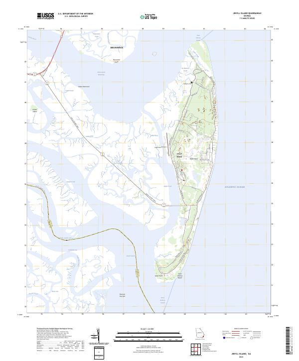 USGS Topographic Map – Jekyll Island