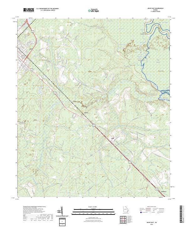 USGS Topographic Map – Jesup East