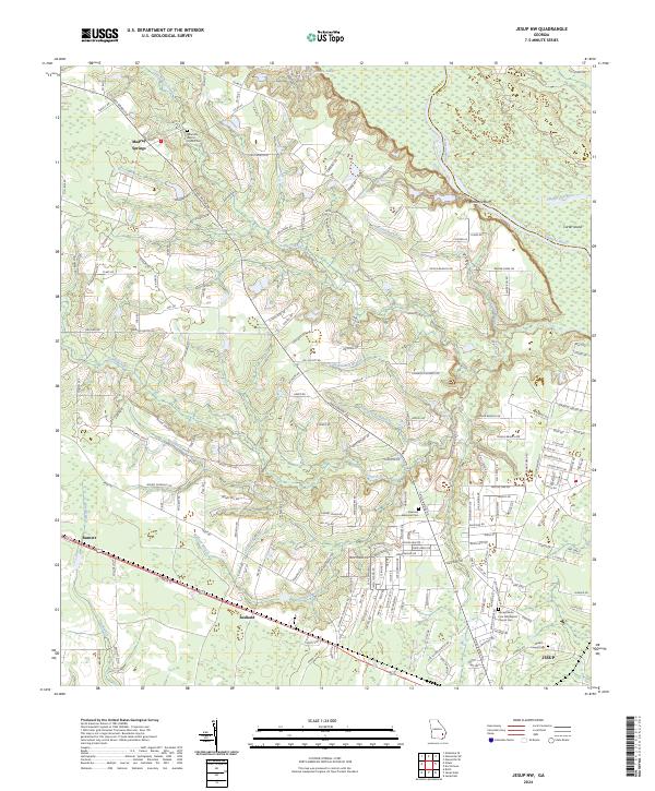 USGS Topographic Map – Jesup NW