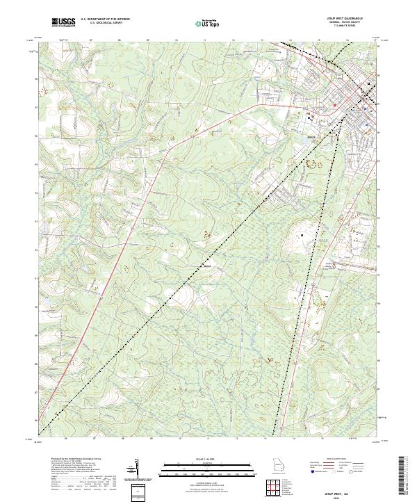 USGS Topographic Map – Jesup West