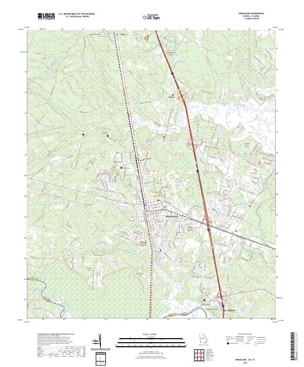 USGS Topographic Map – Kingsland