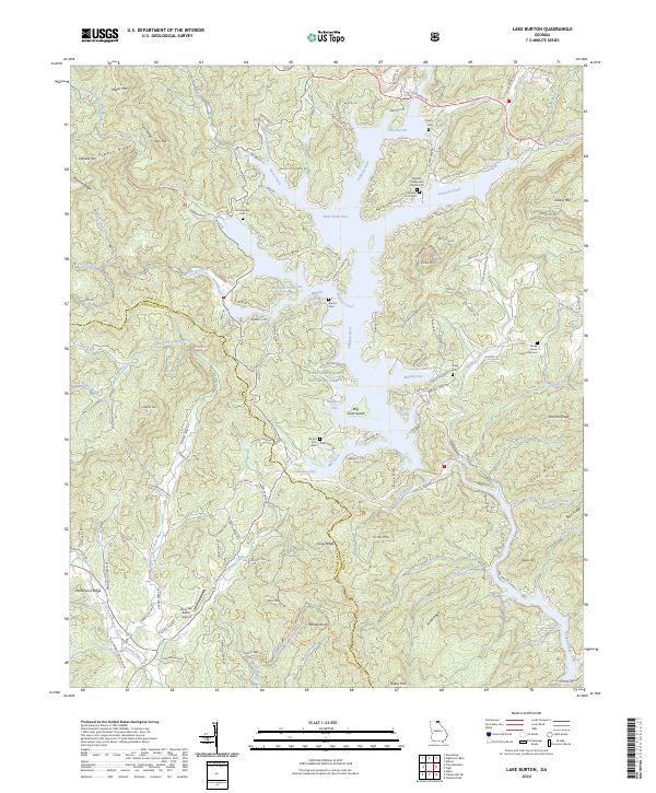 USGS Topographic Map – Lake Burton