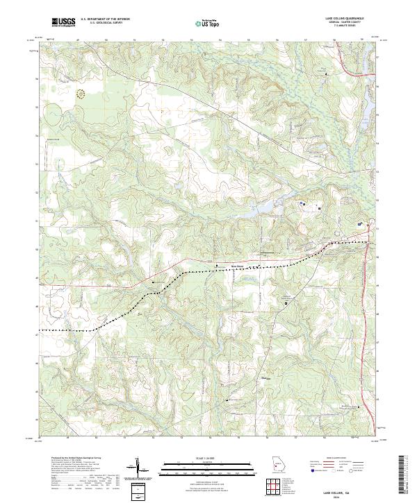 USGS Topographic Map – Lake Collins