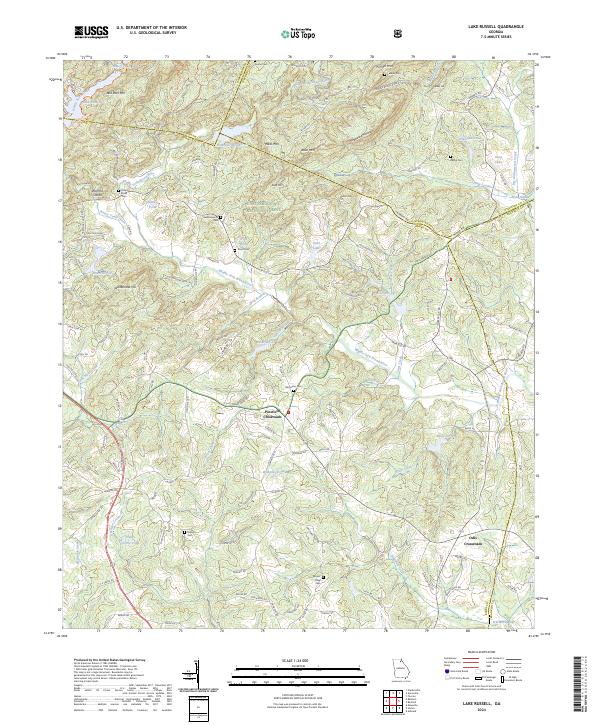 USGS Topographic Map – Lake Russell