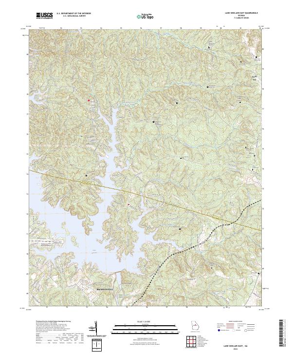 USGS Topographic Map – Lake Sinclair East
