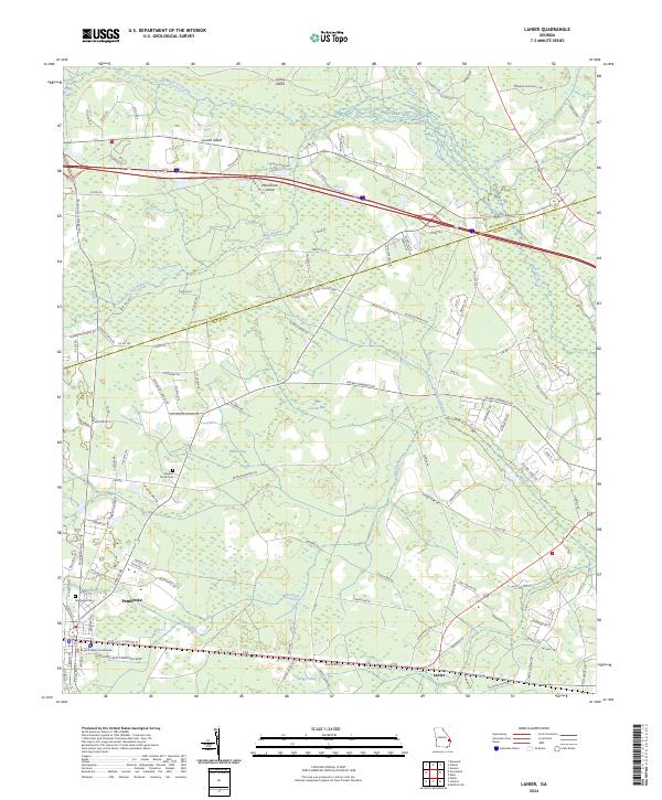 USGS Topographic Map – Lanier
