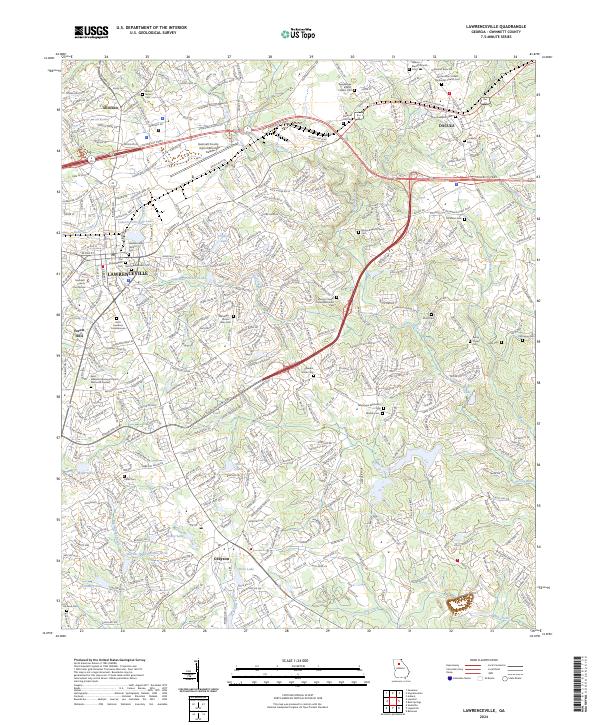 USGS Topographic Map – Lawrenceville