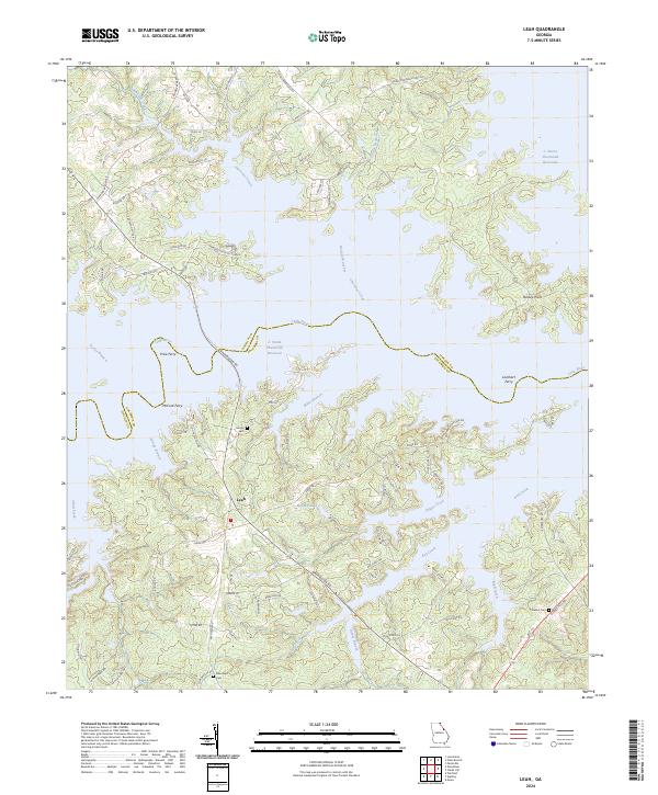 USGS Topographic Map – Leah