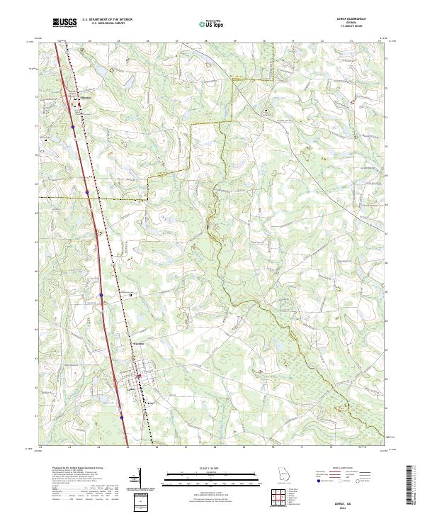 USGS Topographic Map – Lenox
