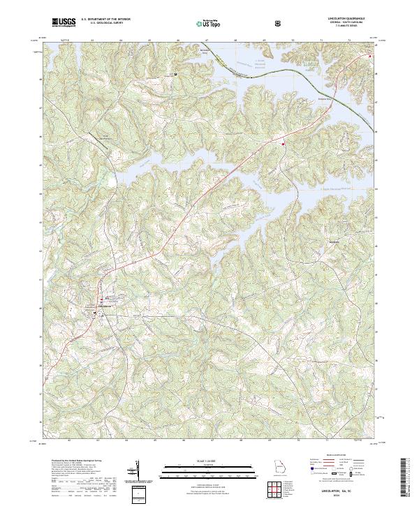 USGS Topographic Map – Lincolnton