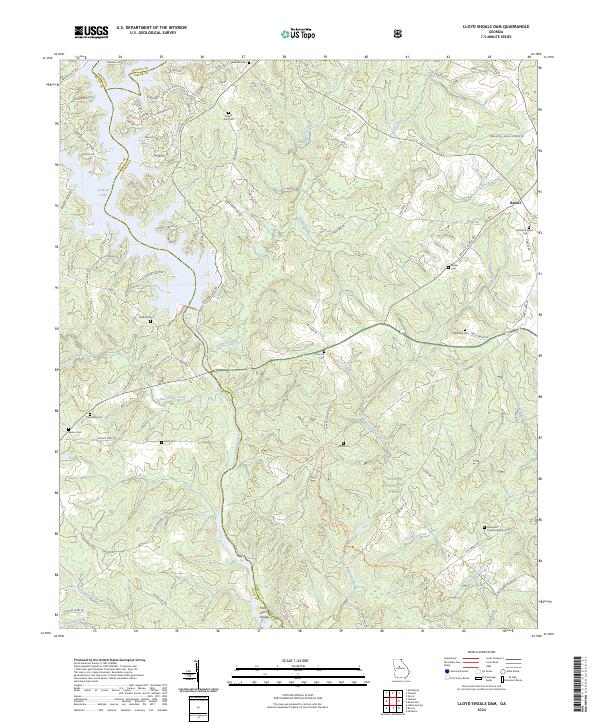 USGS Topographic Map – Lloyd Shoals Dam
