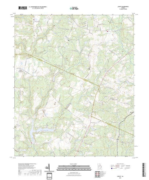 USGS Topographic Map – Lovett