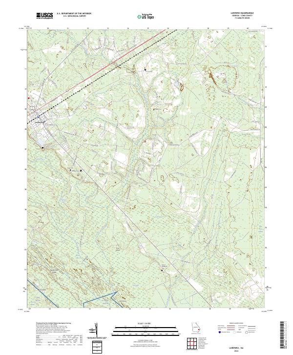 USGS Topographic Map – Ludowici