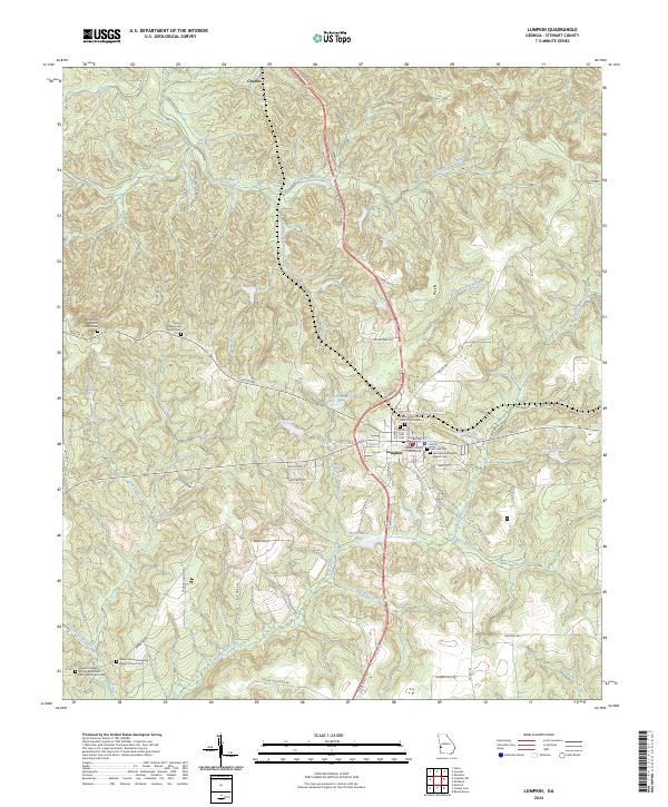 USGS Topographic Map – Lumpkin