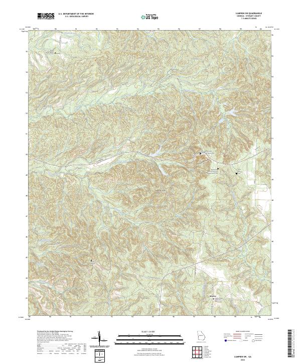 USGS Topographic Map – Lumpkin SW