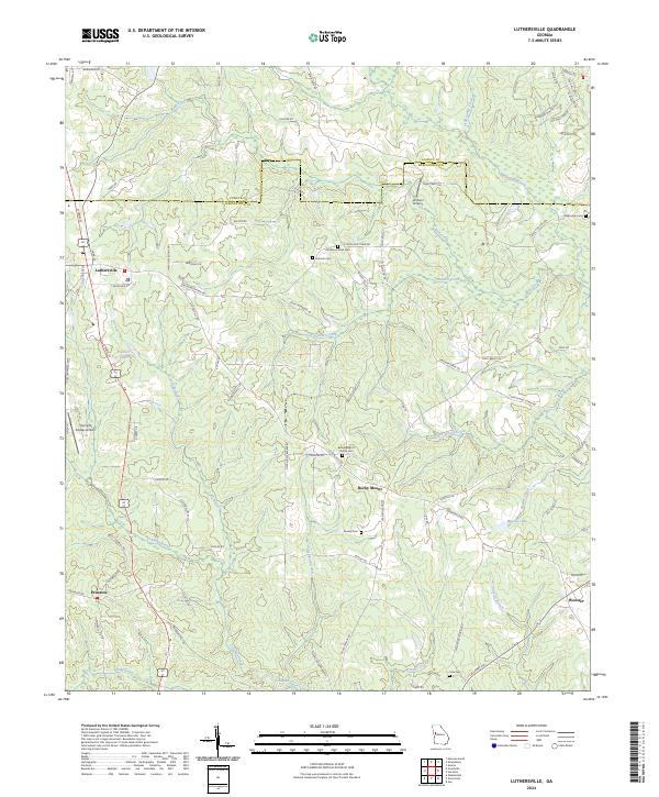 USGS Topographic Map – Luthersville