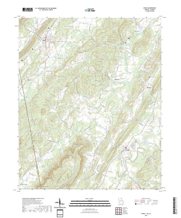 USGS Topographic Map – Lyerly
