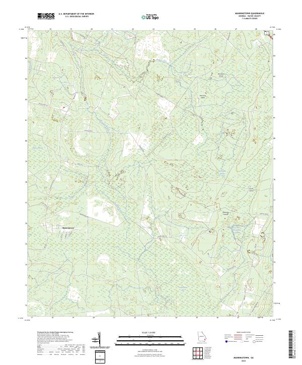 USGS Topographic Map – Manningtown