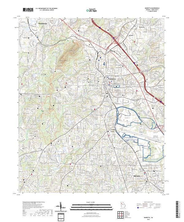 USGS Topographic Map – Marietta