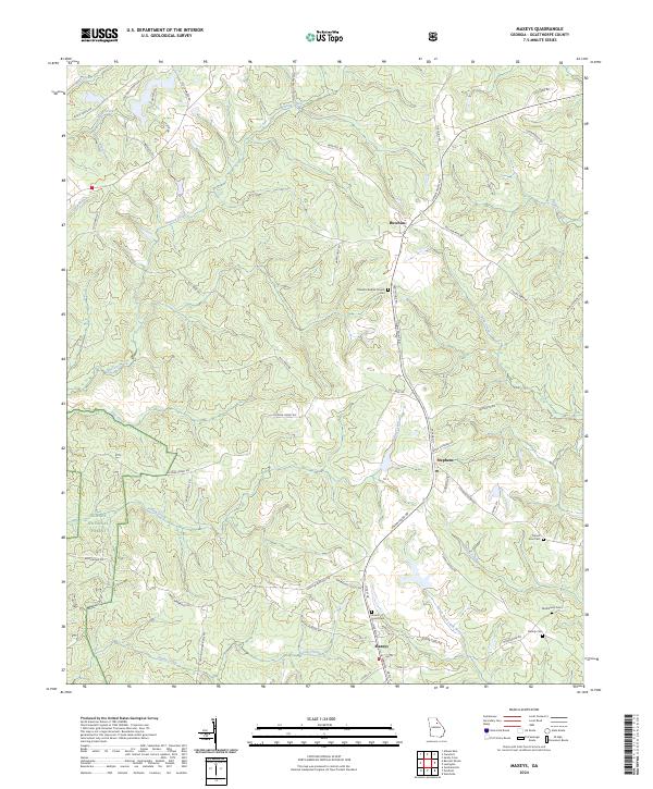 USGS Topographic Map – Maxeys