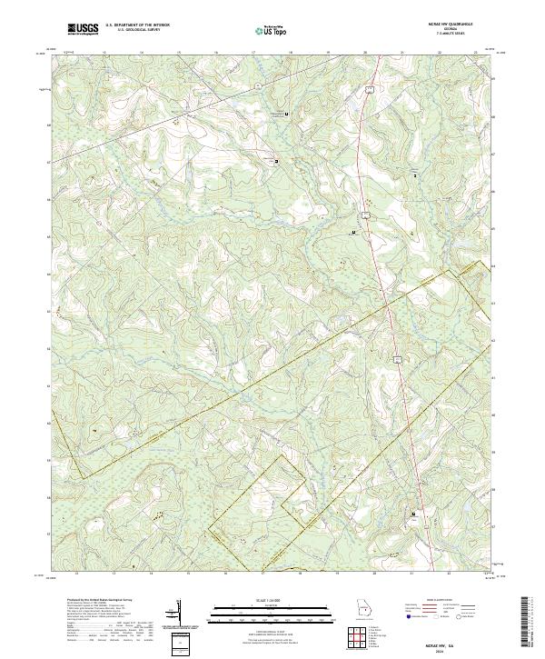 USGS Topographic Map – McRae NW