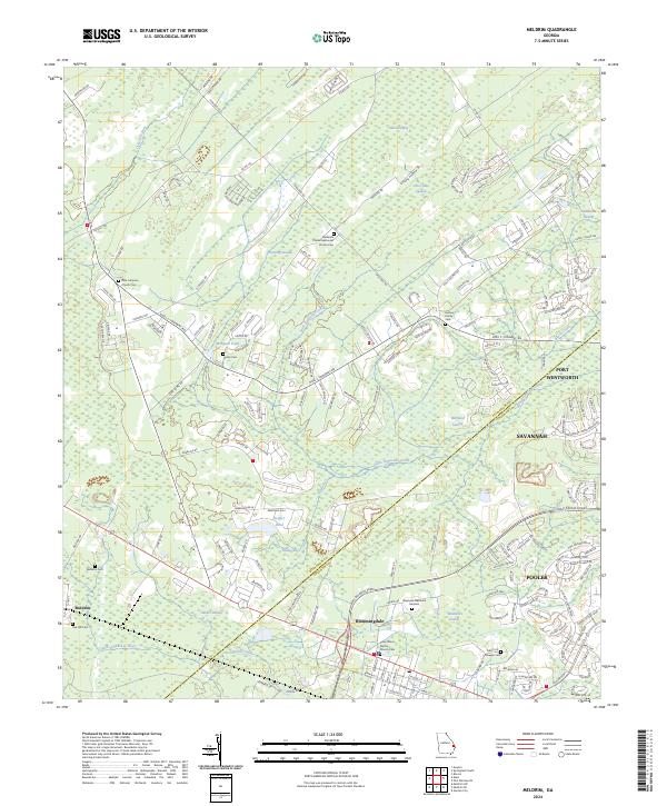 USGS Topographic Map – Meldrim