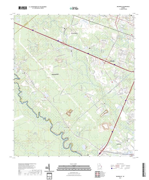 USGS Topographic Map – Meldrim SE