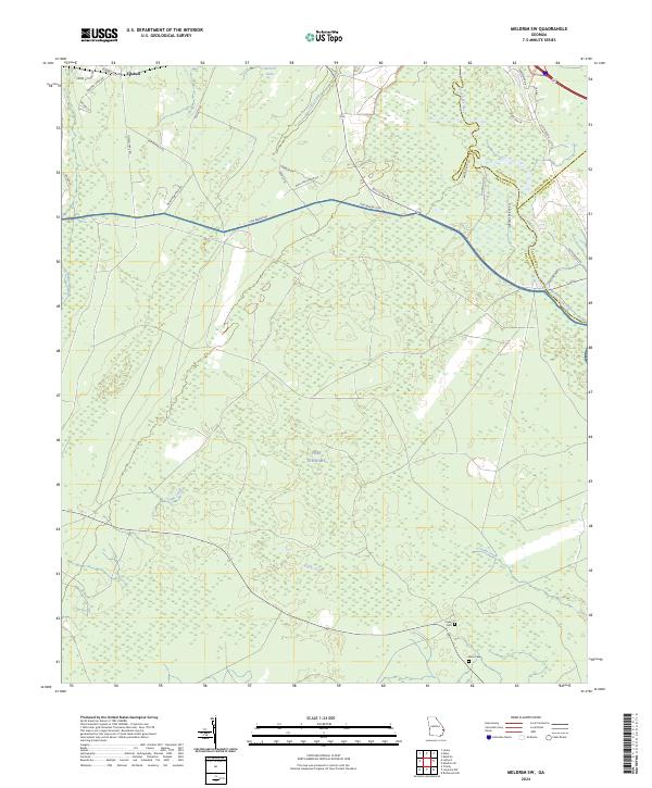USGS Topographic Map – Meldrim SW