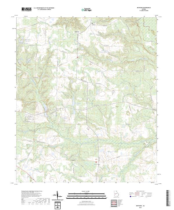 USGS Topographic Map – Methvins