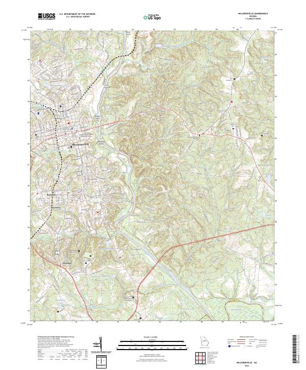 USGS Topographic Map – Milledgeville