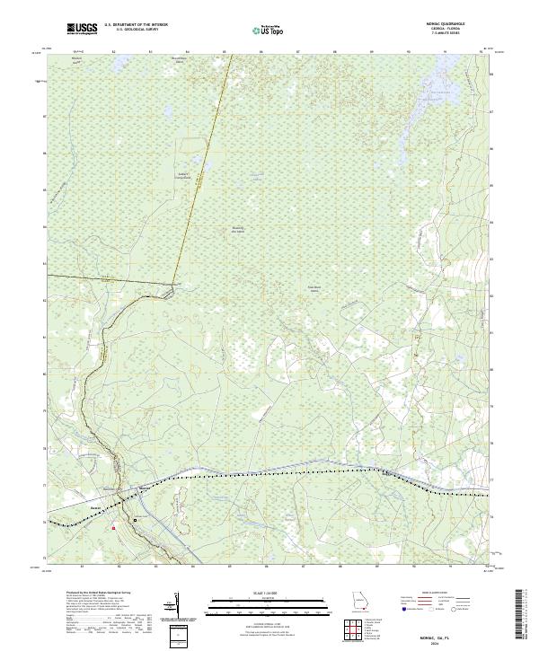 USGS Topographic Map – Moniac