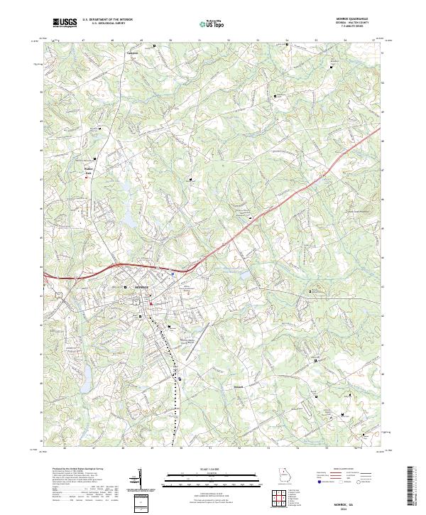 USGS Topographic Map – Monroe