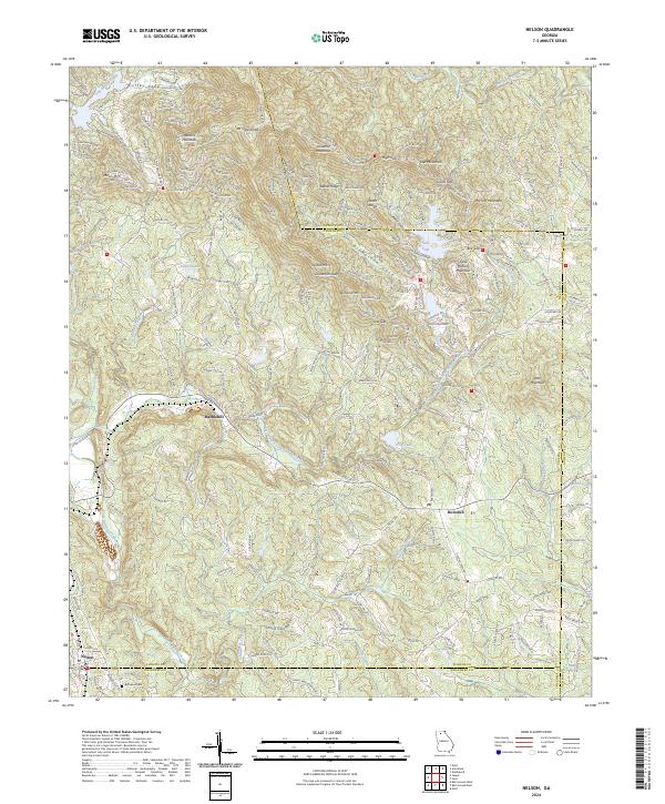 USGS Topographic Map – Nelson