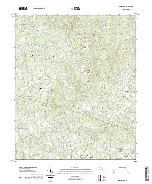 USGS Topographic Map – New Georgia