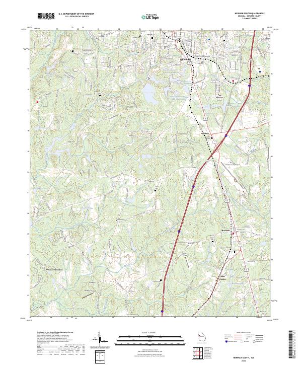 USGS Topographic Map – Newnan South
