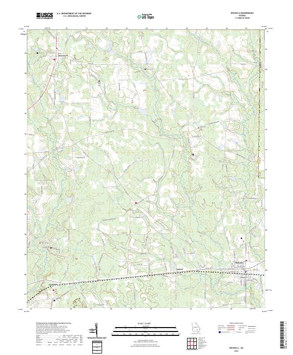USGS Topographic Map – Nicholls
