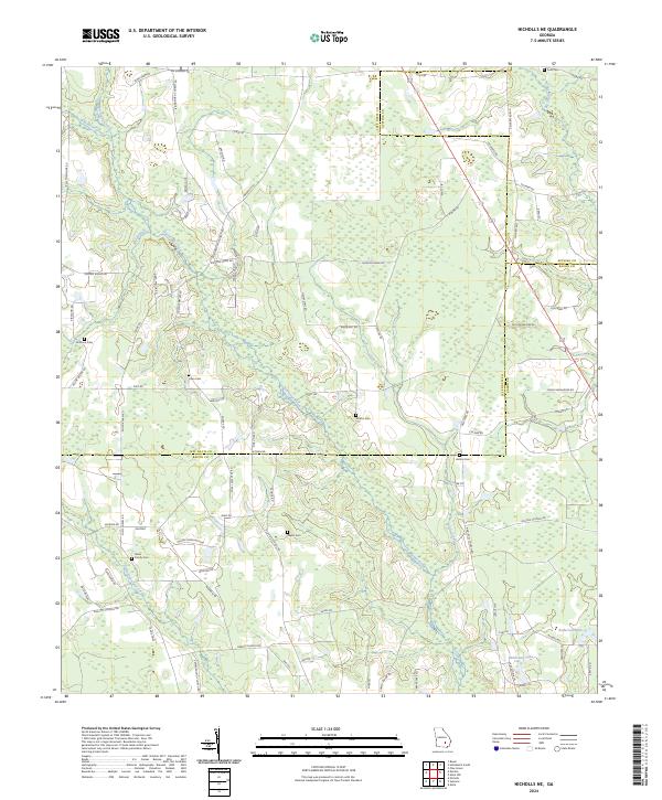 USGS Topographic Map – Nicholls NE