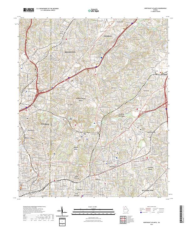 USGS Topographic Map – Northeast Atlanta