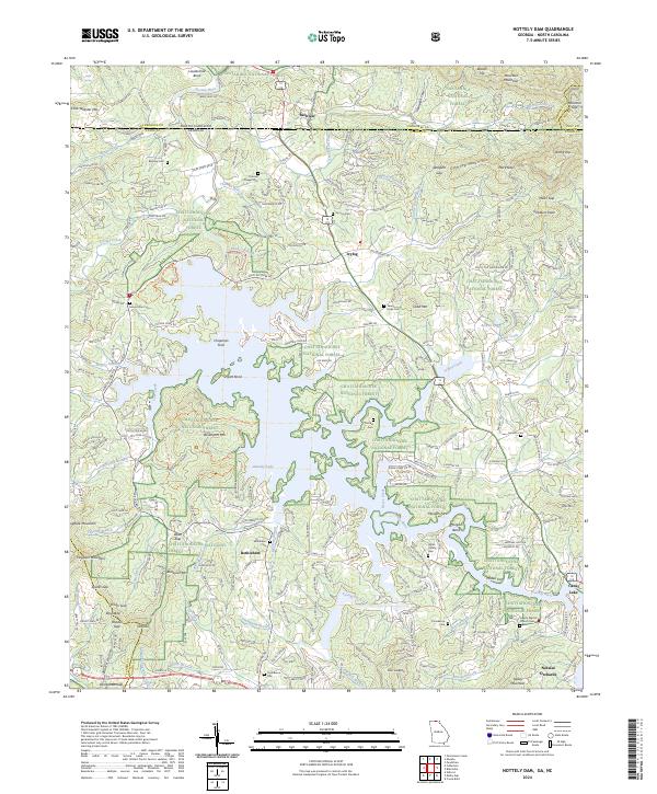 USGS Topographic Map – Nottely Dam