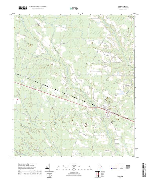 USGS Topographic Map – Odum