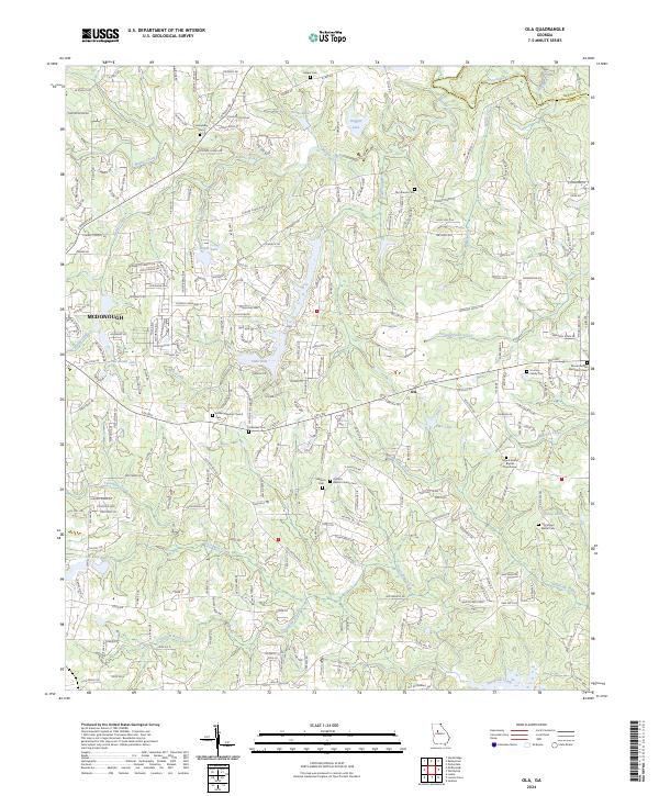 USGS Topographic Map – Ola