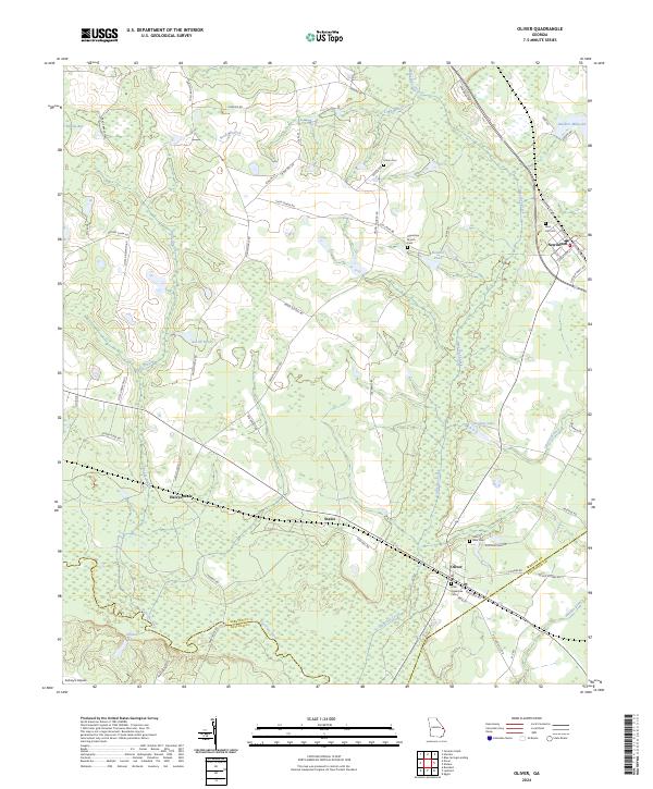 USGS Topographic Map – Oliver