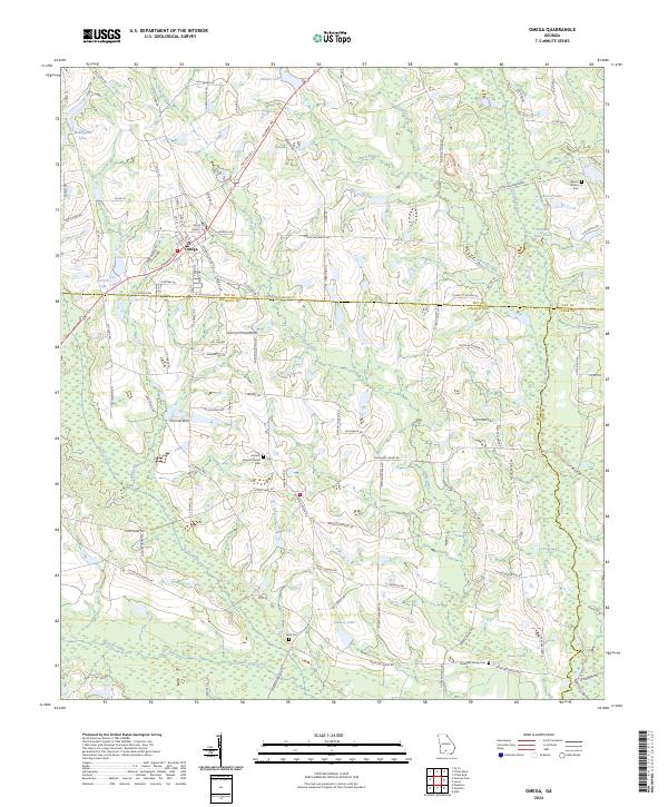 USGS Topographic Map – Omega