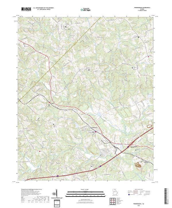 USGS Topographic Map – Pendergrass