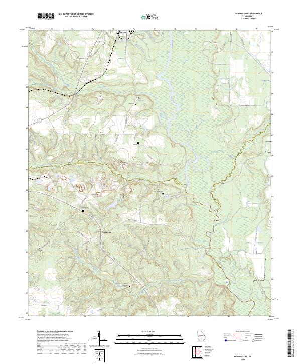 USGS Topographic Map – Pennington